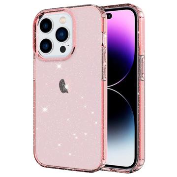 Stylish Glitter Series iPhone 14 Pro Max TPU Cover - Pink