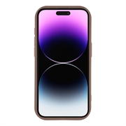 iPhone 14 Pro Stilfuldt stødsikkert TPU cover med forhøjede kanter - Brun / Sløjfe