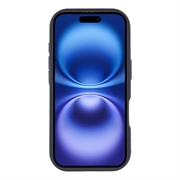 iPhone 17 Stilfuldt stødsikkert TPU cover med forhøjede kanter - Sort / Prikket sløjfe