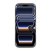 iPhone 17 Pro Stilfuldt stødsikkert TPU cover med forhøjede kanter - hvid / stor sløjfe