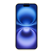 iPhone 17 Stilfuldt stødsikkert TPU cover med forhøjede kanter - hvid / sløjfe