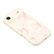 iPhone Air Stilfuldt stødsikkert TPU cover med forhøjede kanter - hvid / stor sløjfe