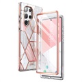 Supcase Cosmo Samsung Galaxy S22 Ultra 5G Hybrid Cover - Pink Marmor
