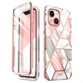 Supcase Cosmo iPhone 13 Mini Hybrid Cover - Pink Marmor