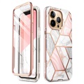 Supcase Cosmo iPhone 13 Pro Max Hybrid Cover - Pink Marmor