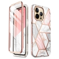 Supcase Cosmo iPhone 14 Pro Hybrid Cover - Pink Marmor