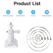 Holder til overvågningskamerastang med 1/4 skrue - hvid