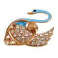 Swan Glitter Ring Holder til Smartphones - Babyblå