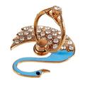 Swan Glitter Ring Holder til Smartphones - Babyblå