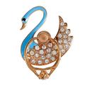 Swan Glitter Ring Holder til Smartphones - Babyblå