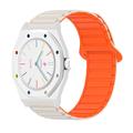 Swatch Royal Pop med magnetisk silikonereim og ottekantet urkasse - Hvid / Orange