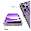 Sweet Armor Series iPhone 14 Pro Hybrid Cover - Farverige blomster