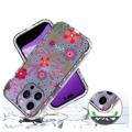 Sweet Armor Series iPhone 14 Pro Hybrid Cover - Farverige blomster