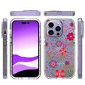 Sweet Armor Series iPhone 14 Pro Hybrid Cover - Farverige blomster