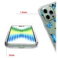 Sweet Armor Series iPhone 14 Pro Max Hybrid Cover - Blå sommerfugl