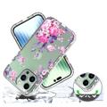 Sweet Armor Series iPhone 14 Pro Max Hybrid Cover - Pink blomster