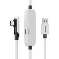 Syntech M32C1-5 5m VR Link-opladerkabel til Meta Quest 3S/3/2 - hvid