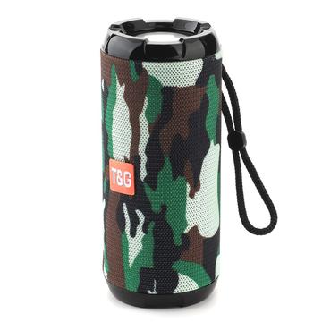 T&G TG621 Bærbar TWS Bluetooth-højttaler TF-kort FM Udendørs vandtæt trådløs subwoofer (CE-certificeret) - Camouflage