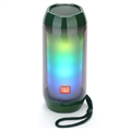 T&G TG643 Transportabel Bluetooth-højtaler med LED-Lys - Grøn