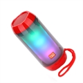 T&G TG643 Transportabel Bluetooth-højtaler med LED-Lys - Rød