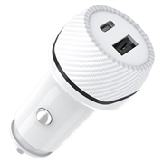 T05 USB-A/USB-C-billader med sporingsfunktion mod tab til iPhone - hvid