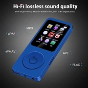 T1 bærbar MP4-musikafspiller med 1.8" skærm og 64GB TF-kort - mørkeblå