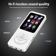 T1 bærbar MP4-musikafspiller med 1.8" skærm og 64GB TF-kort - hvid