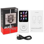 T1 bærbar MP4-musikafspiller med 1.8" skærm og 64GB TF-kort - hvid