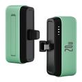 T160 Mini bærbar USB-C powerbank - PD 20W, 5000mAh - grøn