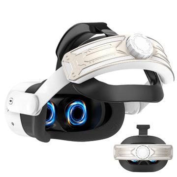 T2 Elite-hovedrem til Meta Quest 3S - Justerbar hovedbøjle med blød pude - Guld