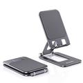 T2 Max foldbar telefon-/tabletstativ i aluminium - grå