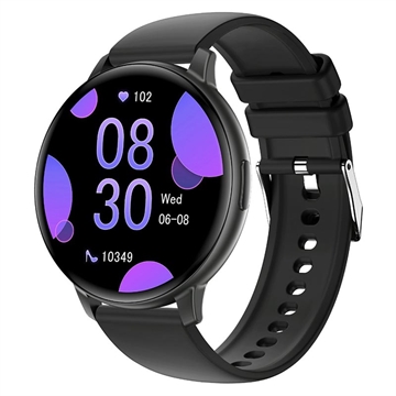 T6 Fitness-smartur med Bluetooth-opkald og pulsmåler - 1.38" - Sort