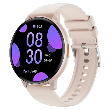 T6 Fitness-smartur med Bluetooth-opkald og pulsmåler - 1.38" - lyserød
