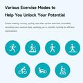 T6 Fitness-smartur med Bluetooth-opkald og pulsmåler - 1.38" - Blå