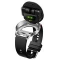T97 2-i-1 Smart Watch med indbyggede TWS-øretelefoner - Sølv