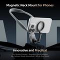 TELESIN MNM-001 til iPhone 12 / 13 / 14 / 15 Silikone nakkeholder magnetisk selfie stick telefon nakkeholder - blå