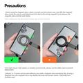 TELESIN MNM-001 til iPhone 12 / 13 / 14 / 15 Silikone nakkeholder magnetisk selfie stick telefon nakkeholder - grå