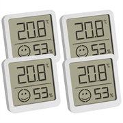 TFA Digital Thermo-Hygrometer m. Comfort Zone Display - 4 stk. - Hvid