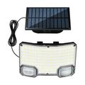 TG-TY19502 Væglampe med 144 LED-pærer og bevægelsessensor samt solcellepanel til haven og terrassen