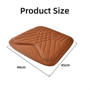 TK036 Nappa-tekstur bilsædehynde med hukommelsesskum - kaffe