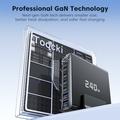 TOOCKI TCT240-33 6-ports GaN-bordoplader med display - 240W - sort