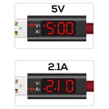 TOPK AC27 Lightning Data & Ladekabel med LCD Skærm - 1m - Rød