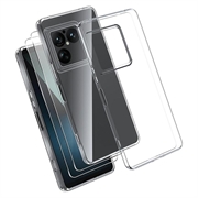 Sony Xperia 1 VIII TPU Cover med 2x Skærmbeskyttelse Hærdet Glas - Klar