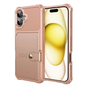 iPhone 17 TPU Cover med Kortholder - Pink