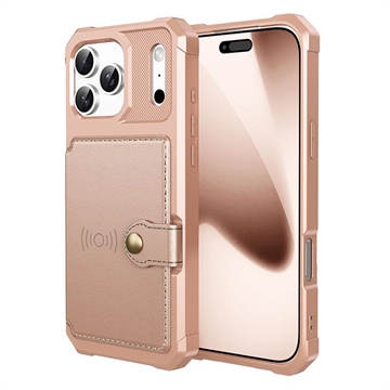iPhone 17 Pro Max TPU Cover med Kortholder - Pink