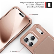 iPhone 17 Pro Max TPU Cover med Kortholder - Pink