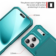 iPhone 17 Pro Max TPU Cover med Kortholder - Turkis