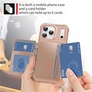 iPhone 17 Pro TPU Cover med Kortholder - Pink