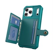 iPhone 17 Pro TPU Cover med Kortholder - Turkis