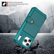 iPhone 17 Pro TPU Cover med Kortholder - Turkis